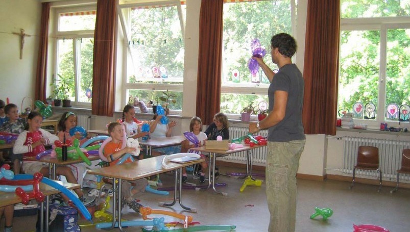 students having fun in the classroom